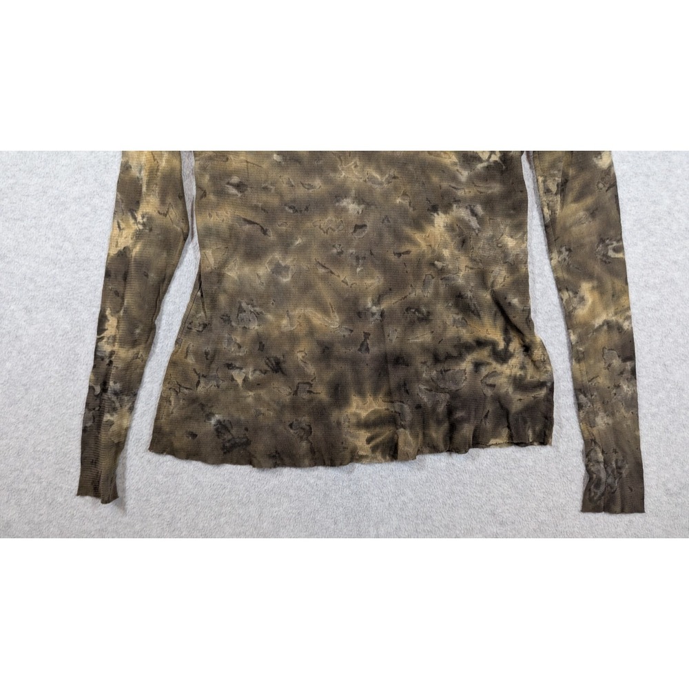 Cynthia Ashby Women Top Large NWT Mesh Sheer Raw Hem Dyed Colorful Wearable Art - Picture 8 of 16